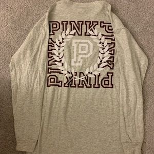 Grey TESS-long sleeve PINK VS